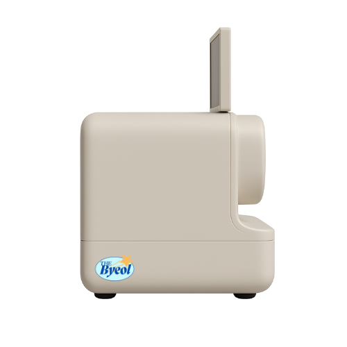 Side profile of the mini portable booth